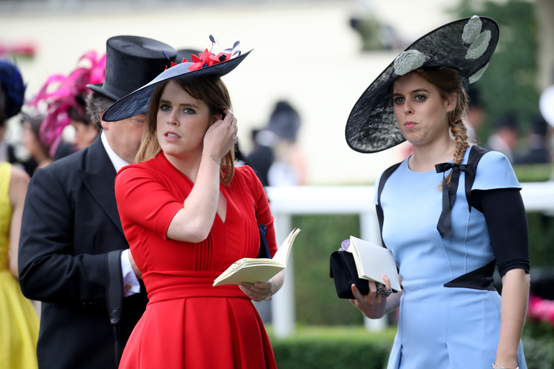 Beatrice and Eugenie at Royal Ascot.
